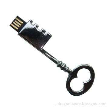 Metal Key USB Disk, UDP High-speed Chipset, Stainless Steel Body and Laser Engraving